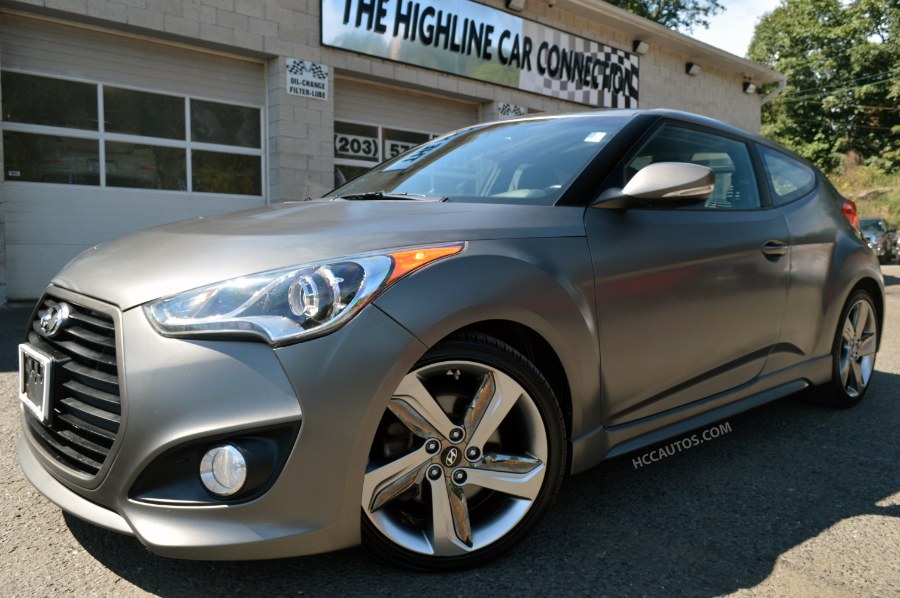 2013 Hyundai Veloster 3dr Cpe Auto Turbo w/Blue Int, available for sale in Waterbury, Connecticut | Highline Car Connection. Waterbury, Connecticut