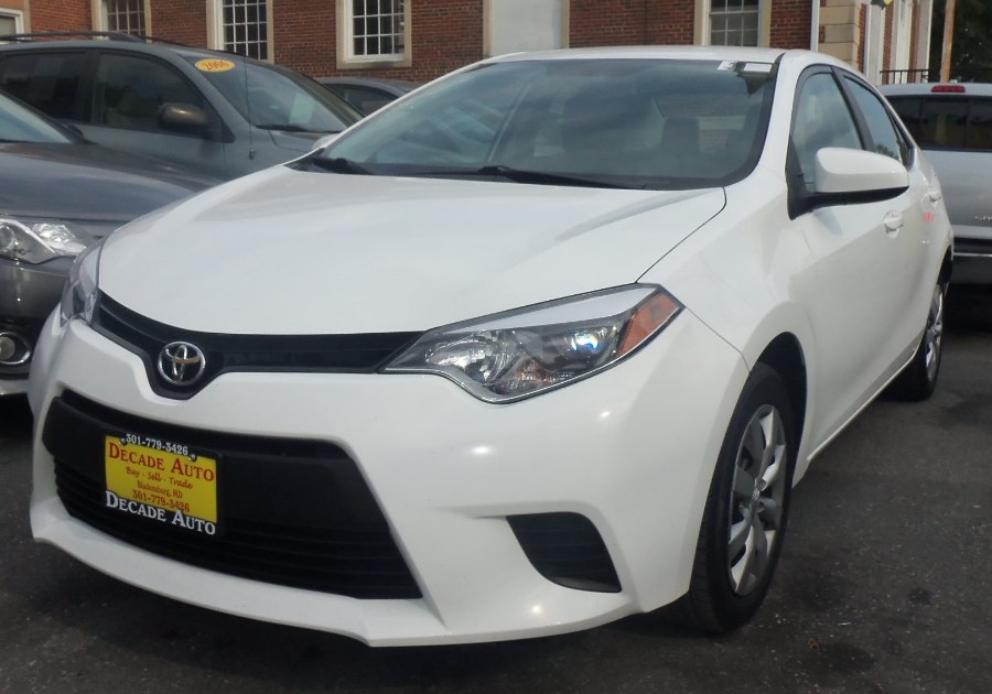 2014 Toyota Corolla 4dr Sdn CVT LE (Natl), available for sale in Bladensburg, Maryland | Decade Auto. Bladensburg, Maryland