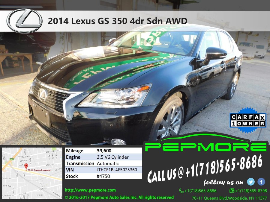 2014 Lexus GS 350 4dr Sdn AWD, available for sale in Woodside, New York | Pepmore Auto Sales Inc.. Woodside, New York