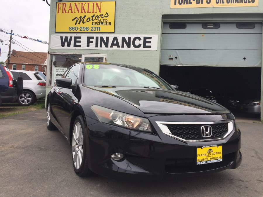 2008 Honda Accord Cpe 2dr V6 Auto EX-L, available for sale in Hartford, Connecticut | Franklin Motors Auto Sales LLC. Hartford, Connecticut