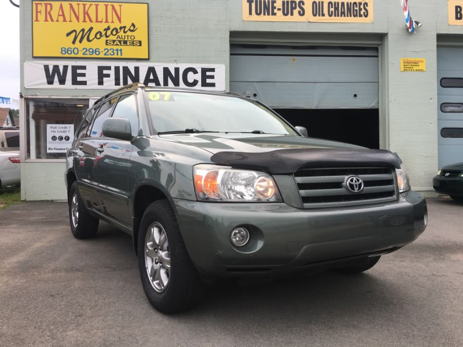 2007 Toyota Highlander 4WD 4dr V6 w/3rd Row, available for sale in Hartford, Connecticut | Franklin Motors Auto Sales LLC. Hartford, Connecticut