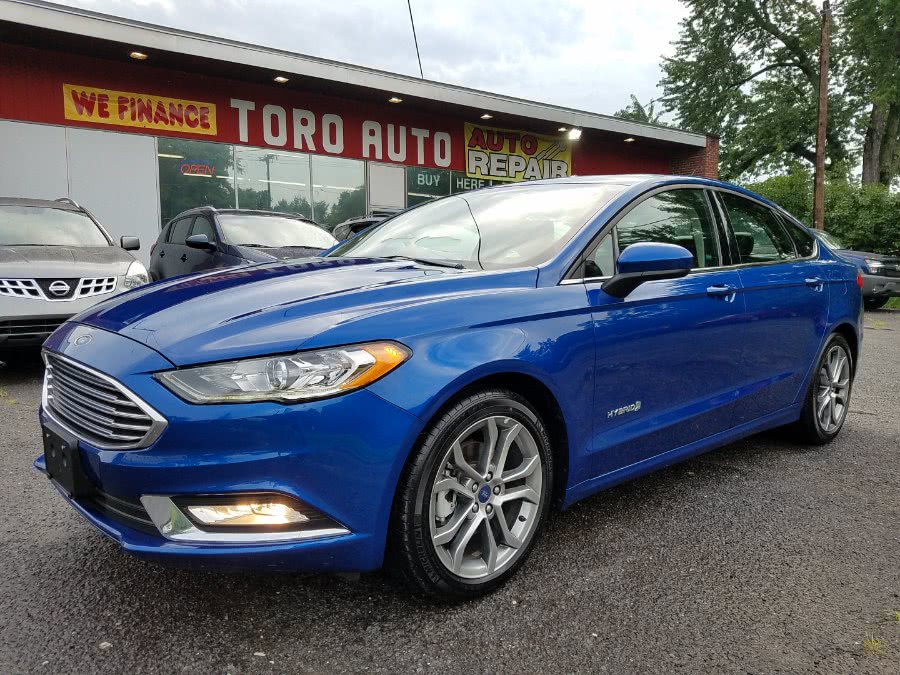 2017 Ford Fusion Hybrid SE FWD Leather & Roof, available for sale in East Windsor, Connecticut | Toro Auto. East Windsor, Connecticut