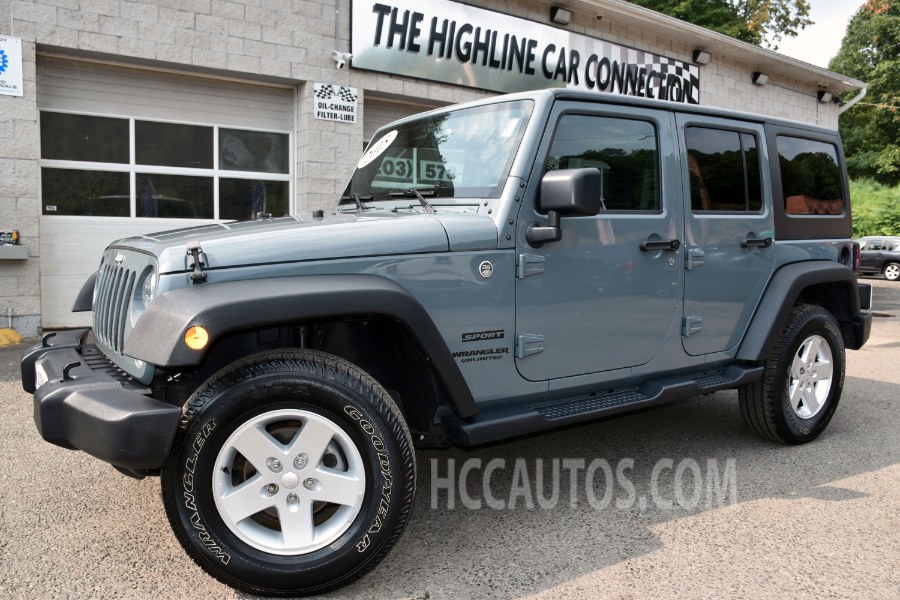2015 Jeep Wrangler Unlimited 4WD 4dr Sport, available for sale in Waterbury, Connecticut | Highline Car Connection. Waterbury, Connecticut