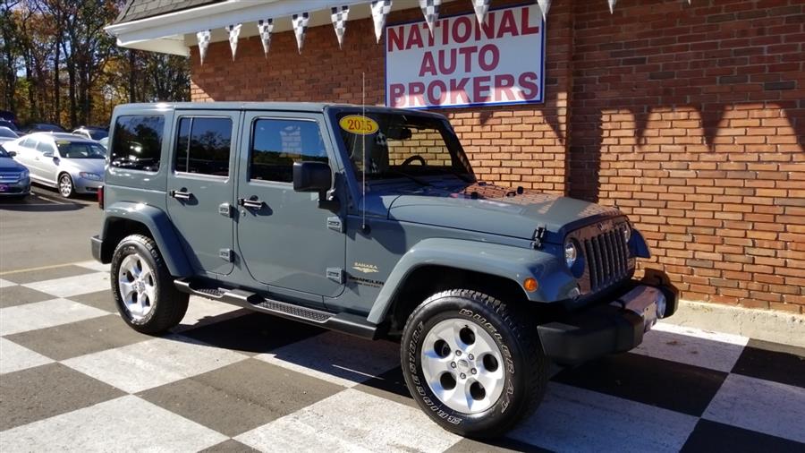 2015 Jeep Wrangler Unlimited 4WD 4dr Sahara, available for sale in Waterbury, Connecticut | National Auto Brokers, Inc.. Waterbury, Connecticut