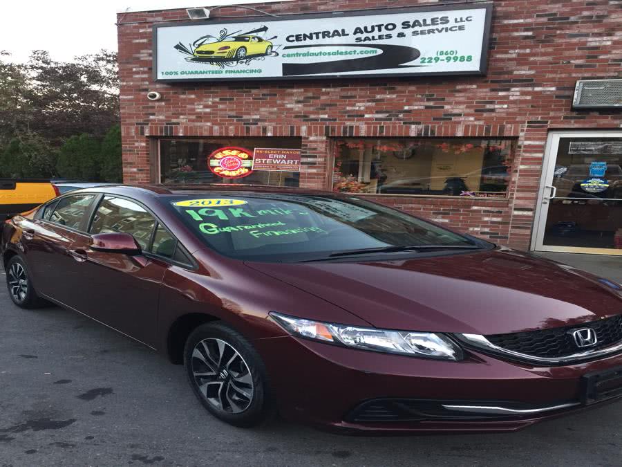 2013 Honda Civic Sdn 4dr Auto EX, available for sale in New Britain, Connecticut | Central Auto Sales & Service. New Britain, Connecticut