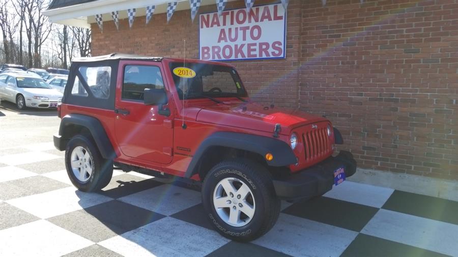 2014 Jeep Wrangler 4WD 2dr Sport, available for sale in Waterbury, Connecticut | National Auto Brokers, Inc.. Waterbury, Connecticut