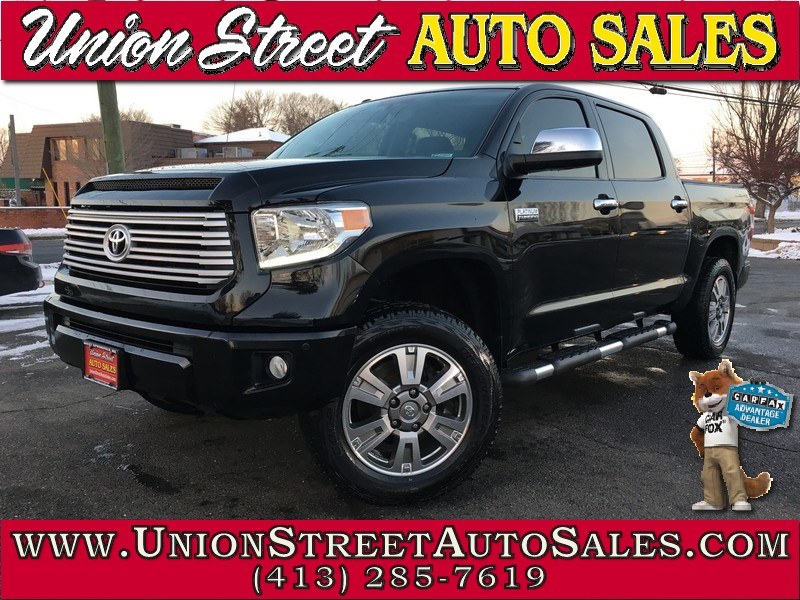 2014 Toyota Tundra 4WD Truck CrewMax 5.7L FFV V8 6-Spd AT Platinum (Natl), available for sale in West Springfield, Massachusetts | Union Street Auto Sales. West Springfield, Massachusetts