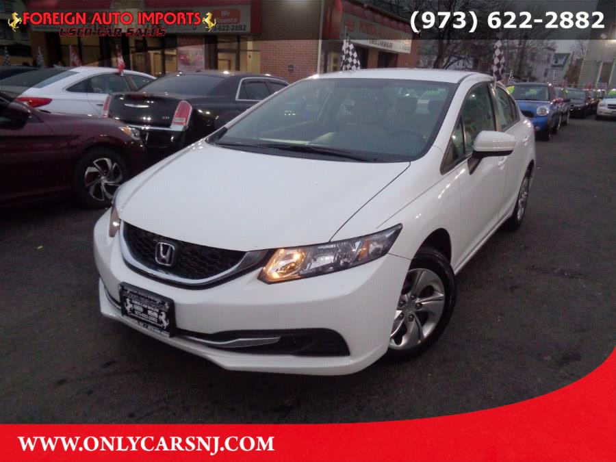 2014 Honda Civic Sedan 4dr CVT LX, available for sale in Irvington, New Jersey | Foreign Auto Imports. Irvington, New Jersey