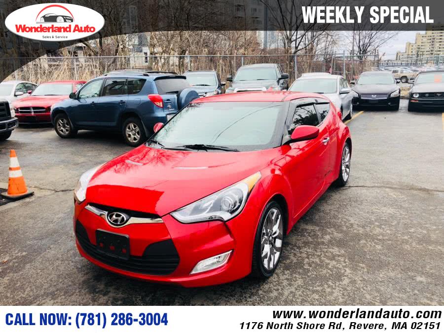 2015 Hyundai Veloster 3dr Cpe Auto RE:FLEX w/Red Int, available for sale in Revere, Massachusetts | Wonderland Auto. Revere, Massachusetts