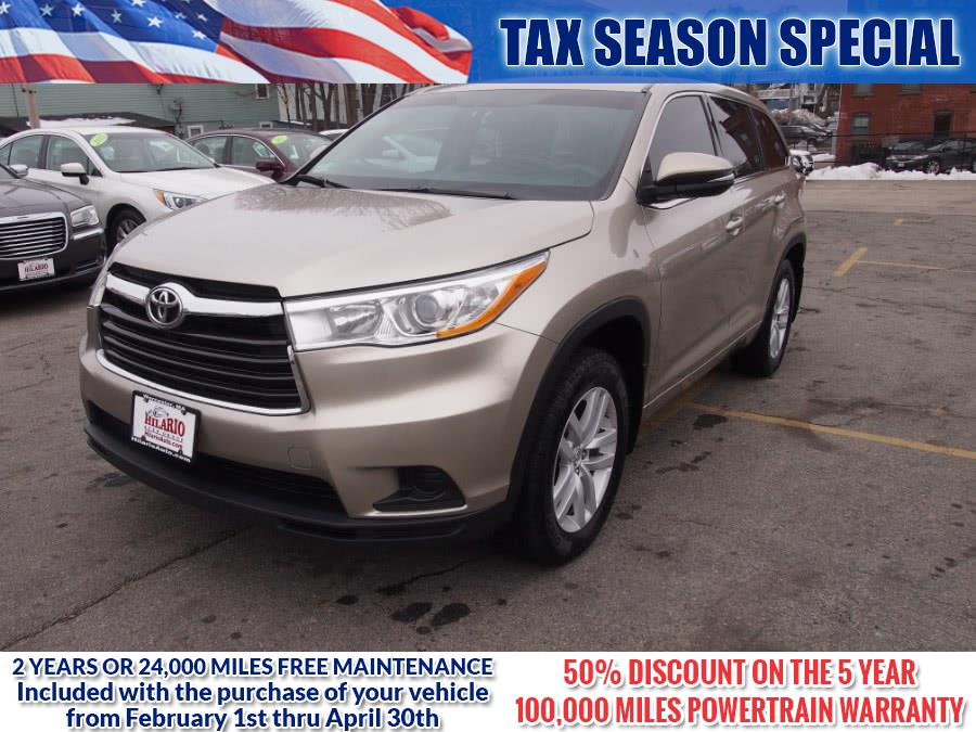 2014 Toyota Highlander AWD 4dr V6 LE, available for sale in Worcester, Massachusetts | Hilario's Auto Sales Inc.. Worcester, Massachusetts
