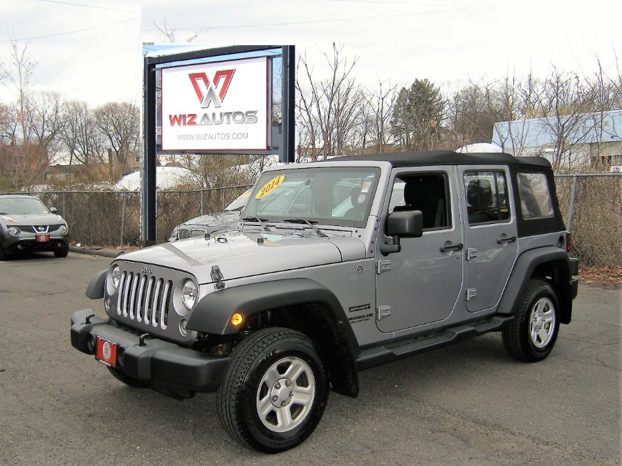 2014 Jeep Wrangler Unlimited 4WD 4dr Sport, available for sale in Stratford, Connecticut | Wiz Leasing Inc. Stratford, Connecticut