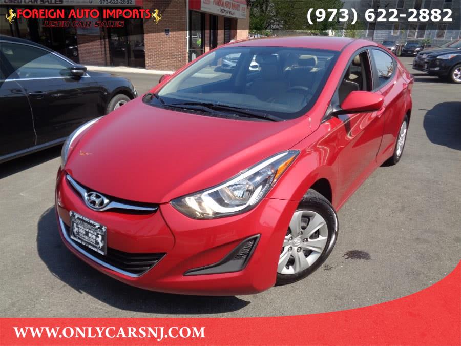 2016 Hyundai Elantra 4dr Sdn Auto SE (Ulsan Plant), available for sale in Irvington, New Jersey | Foreign Auto Imports. Irvington, New Jersey