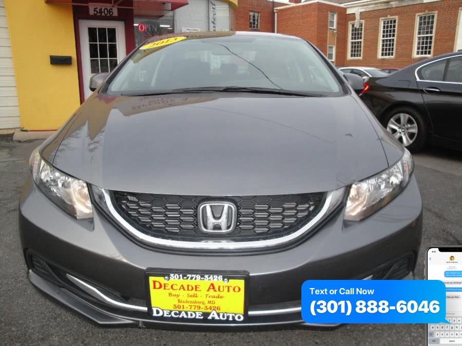 2013 Honda Civic Sdn 4dr Auto LX, available for sale in Bladensburg, Maryland | Decade Auto. Bladensburg, Maryland