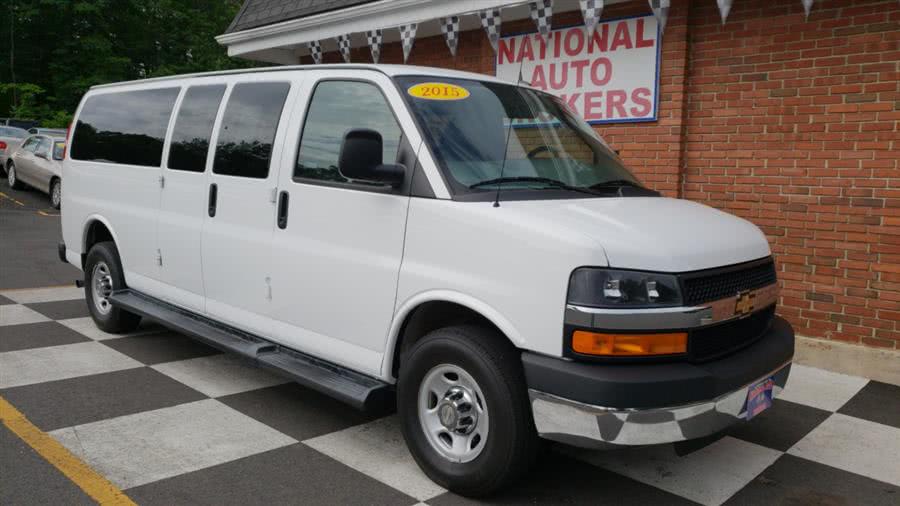2015 Chevrolet Express 3500 LT 15 Passenger Van, available for sale in Waterbury, Connecticut | National Auto Brokers, Inc.. Waterbury, Connecticut