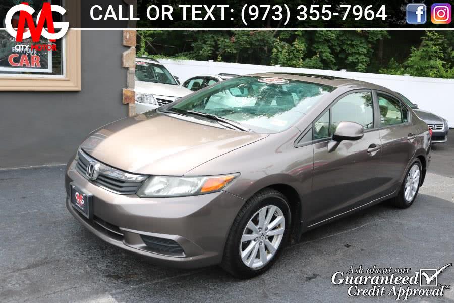 2012 Honda Civic EX-L, available for sale in Haskell, New Jersey | City Motor Group Inc.. Haskell, New Jersey