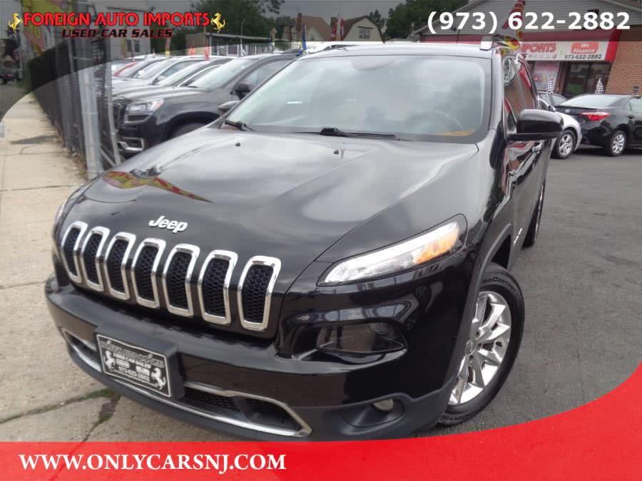 2015 Jeep Cherokee 4WD 4dr Limited, available for sale in Irvington, New Jersey | Foreign Auto Imports. Irvington, New Jersey