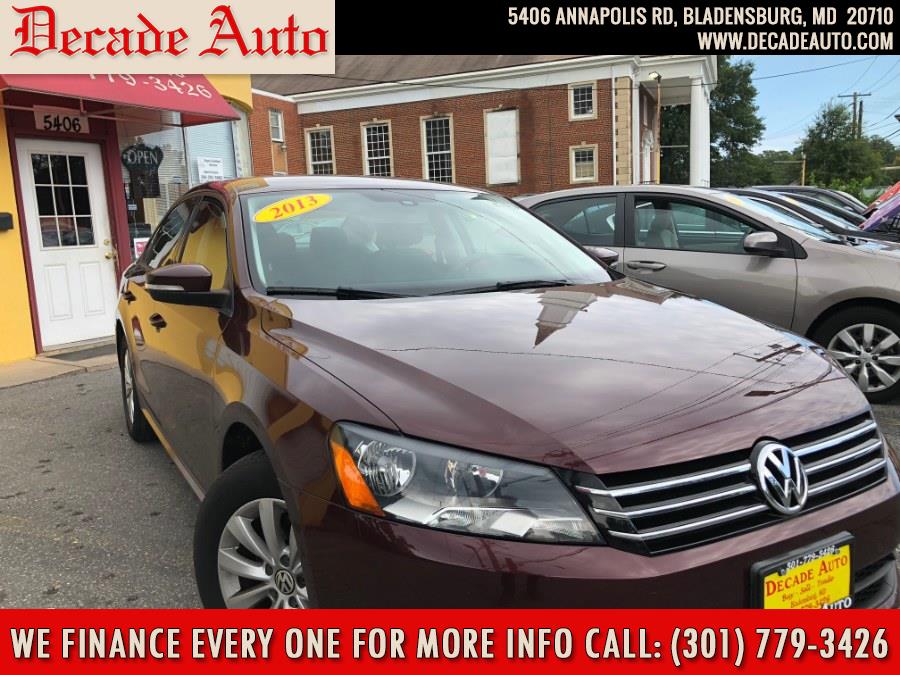 2013 Volkswagen Passat 4dr Sdn 2.5L Auto S w/Appearance PZEV *Ltd Avail*, available for sale in Bladensburg, Maryland | Decade Auto. Bladensburg, Maryland