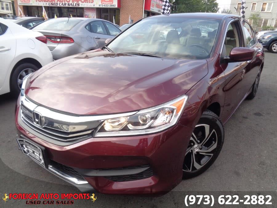 2016 Honda Accord Sedan 4dr I4 CVT LX, available for sale in Irvington, New Jersey | Foreign Auto Imports. Irvington, New Jersey