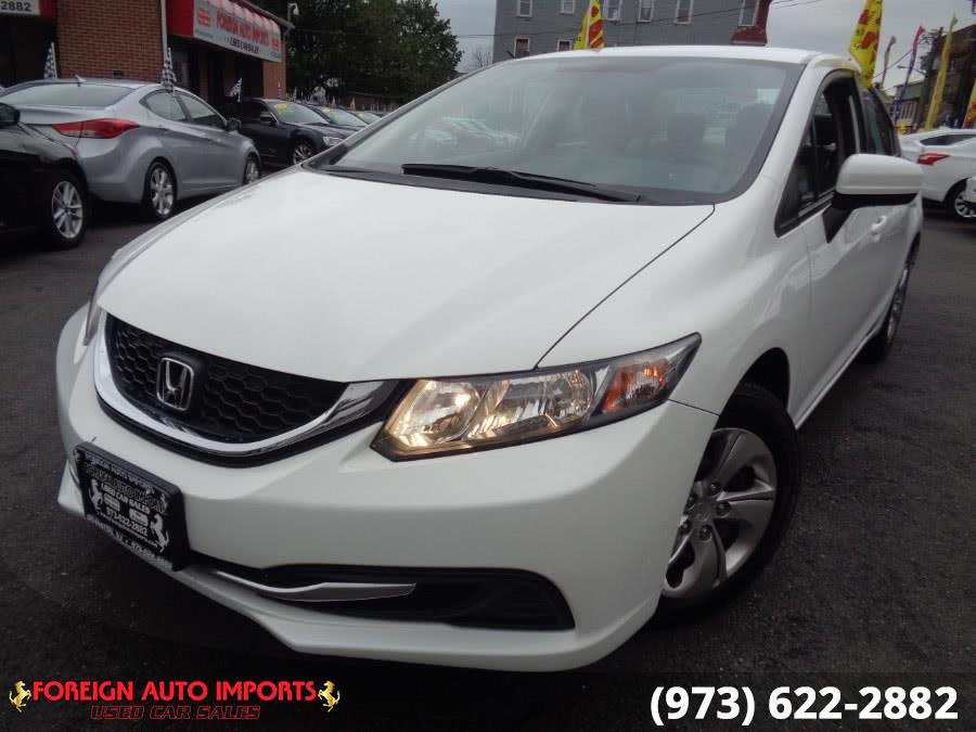 2014 Honda Civic Sedan 4dr CVT LX, available for sale in Irvington, New Jersey | Foreign Auto Imports. Irvington, New Jersey