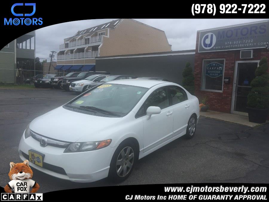 2008 Honda Civic Sdn 4dr Auto LX, available for sale in Beverly, Massachusetts | CJ Motors Inc. Beverly, Massachusetts 2008 Honda Civic Sdn 4dr Auto LX, available for sale in Beverly, Massachusetts | CJ Motors Inc. Beverly, Massachusetts