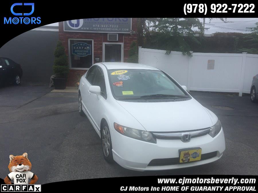 2008 Honda Civic Sdn 4dr Auto LX, available for sale in Beverly, Massachusetts | CJ Motors Inc. Beverly, Massachusetts 2008 Honda Civic Sdn 4dr Auto LX, available for sale in Beverly, Massachusetts | CJ Motors Inc. Beverly, Massachusetts