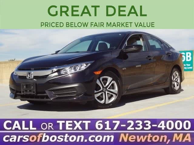 2016 Honda Civic Sedan 4dr CVT LX, available for sale in Newton, Massachusetts | Cars of Boston. Newton, Massachusetts
