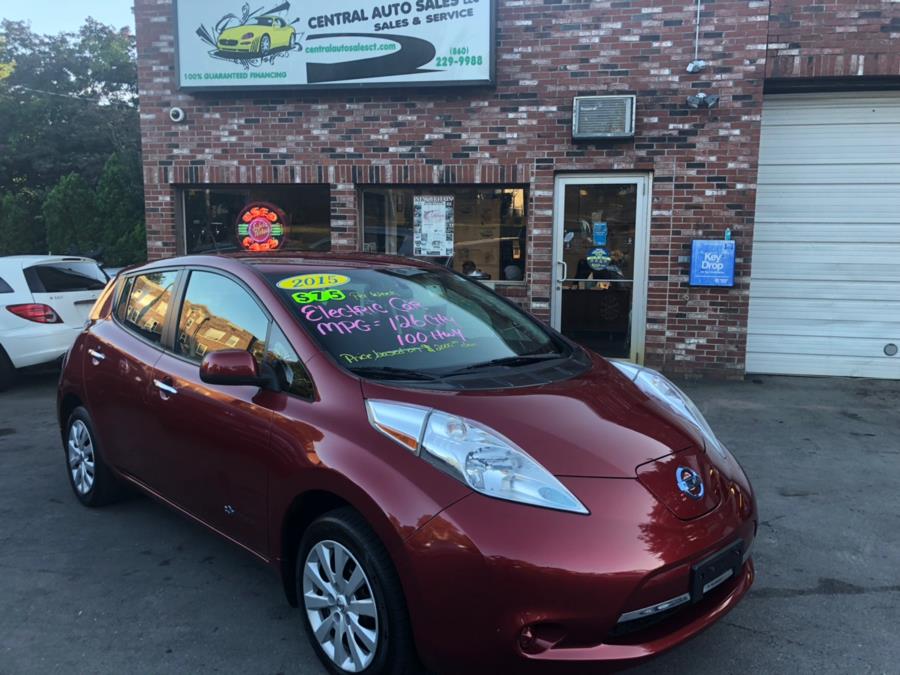 2015 Nissan LEAF 4dr HB S, available for sale in New Britain, Connecticut | Central Auto Sales & Service. New Britain, Connecticut