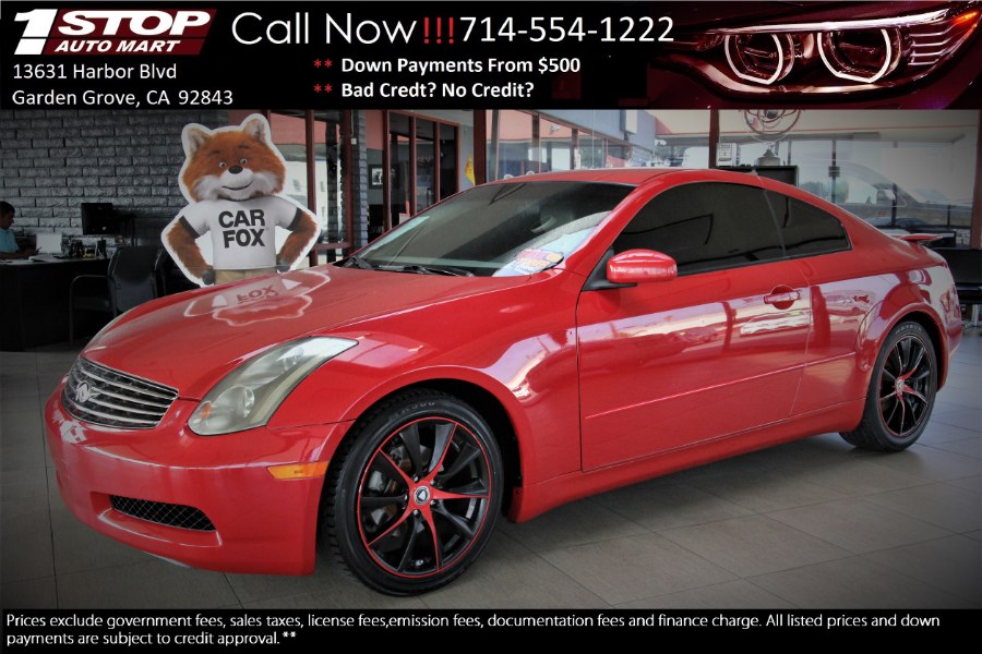 2004 Infiniti G35 Coupe 2dr Cpe Auto w/Leather, available for sale in Garden Grove, California | 1 Stop Auto Mart Inc.. Garden Grove, California