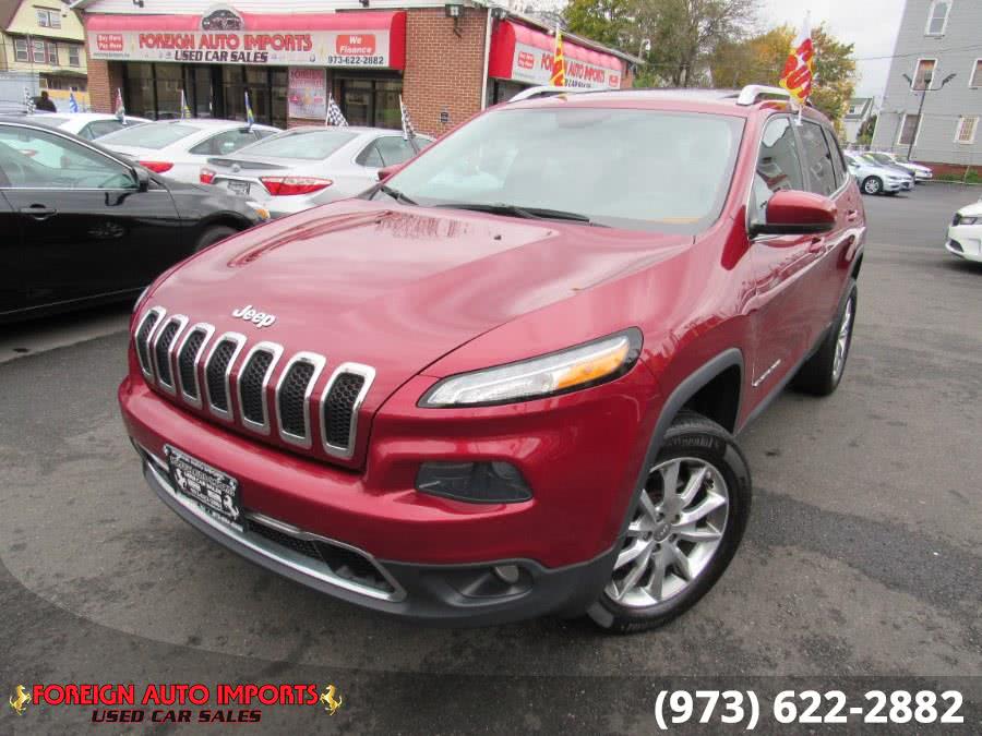 2014 Jeep Cherokee 4WD 4dr Limited, available for sale in Irvington, New Jersey | Foreign Auto Imports. Irvington, New Jersey