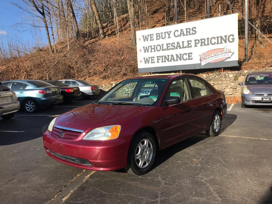 2002 Honda Civic 4dr Sdn LX Manual, available for sale in Naugatuck, Connecticut | Riverside Motorcars, LLC. Naugatuck, Connecticut
