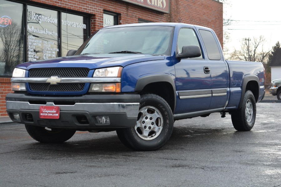 2004 Chevrolet Silverado 1500 Ext Cab 143.5" WB 4WD, available for sale in ENFIELD, Connecticut | Longmeadow Motor Cars. ENFIELD, Connecticut