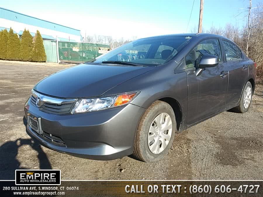 2012 Honda Civic Sdn LX, available for sale in S.Windsor, Connecticut | Empire Auto Wholesalers. S.Windsor, Connecticut