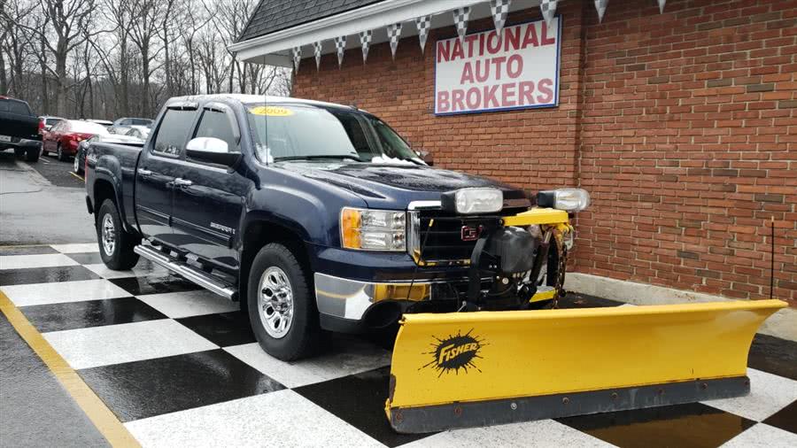 2009 GMC Sierra 1500 SL 4WD Crew Cab w/PLOW, available for sale in Waterbury, Connecticut | National Auto Brokers, Inc.. Waterbury, Connecticut