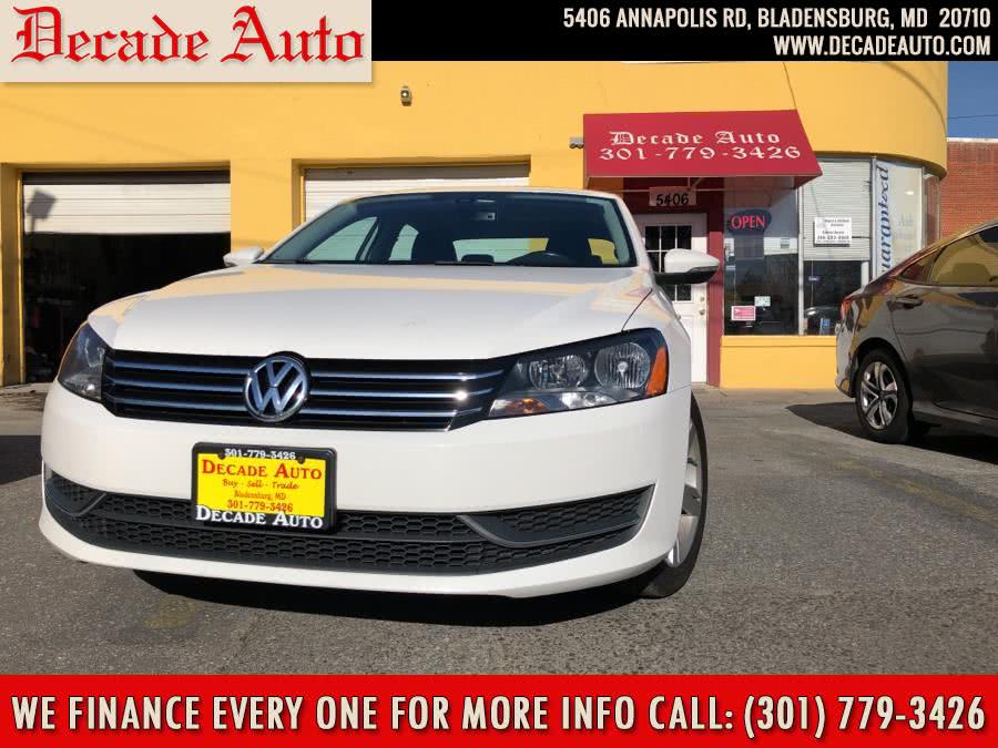 2012 Volkswagen Passat 4dr Sdn 2.5L Auto SE PZEV, available for sale in Bladensburg, Maryland | Decade Auto. Bladensburg, Maryland