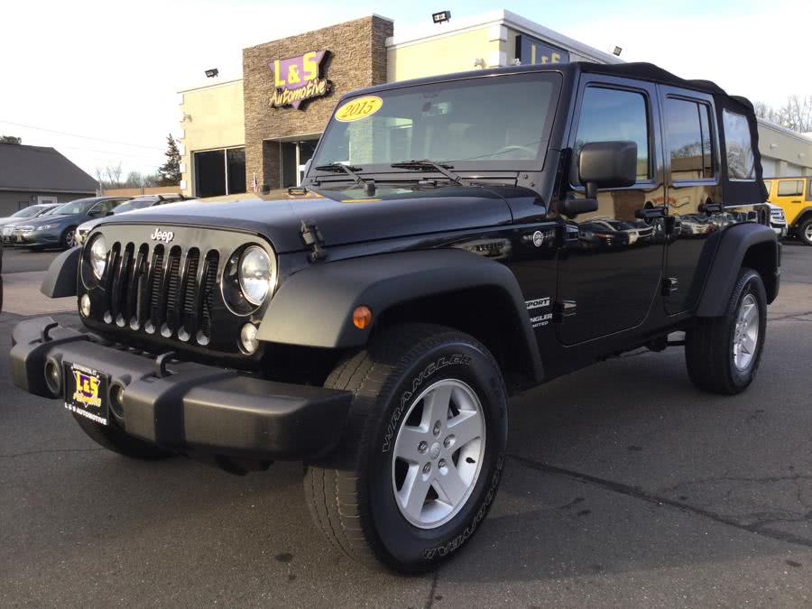 2015 Jeep Wrangler Unlimited 4WD 4dr Sport, available for sale in Plantsville, Connecticut | L&S Automotive LLC. Plantsville, Connecticut