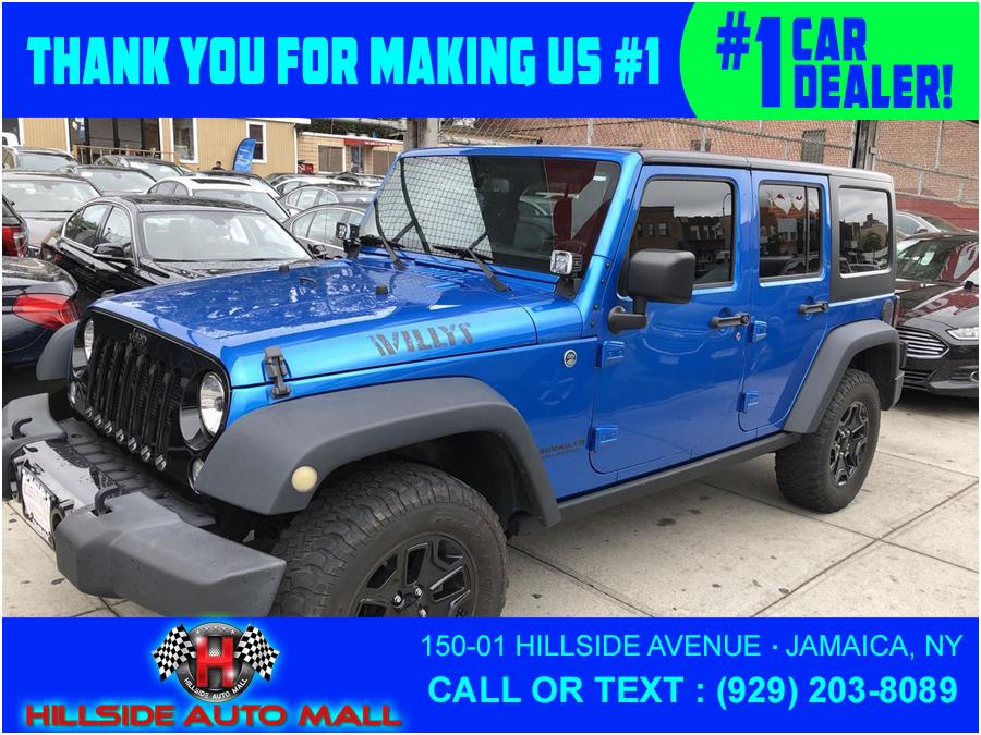 2015 Jeep Wrangler Unlimited 4WD 4dr Sport, available for sale in Jamaica, New York | Hillside Auto Mall Inc.. Jamaica, New York
