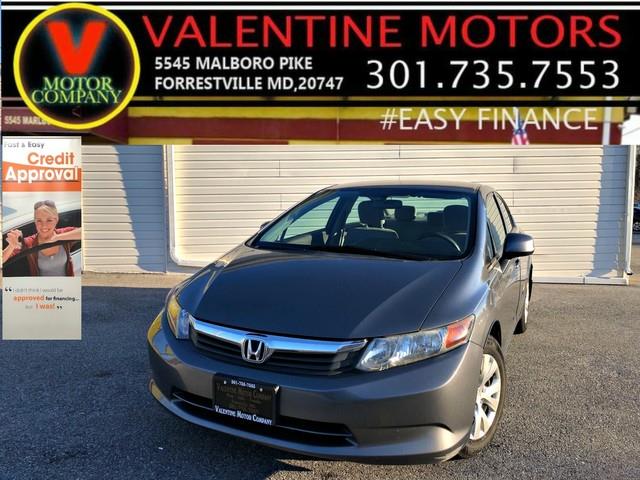 2012 Honda Civic Sdn LX, available for sale in Forestville, Maryland | Valentine Motor Company. Forestville, Maryland