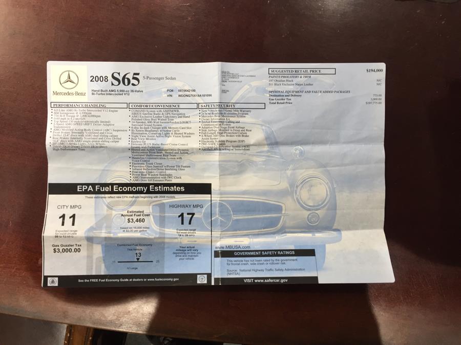 2008 Mercedes-Benz S-Class 4dr Sdn 6.0L V12 AMG RWD, available for sale in Plainview , New York | Ace Motor Sports Inc. Plainview , New York 2008 Mercedes-Benz S-Class 4dr Sdn 6.0L V12 AMG RWD, available for sale in Plainview , New York | Ace Motor Sports Inc. Plainview , New York