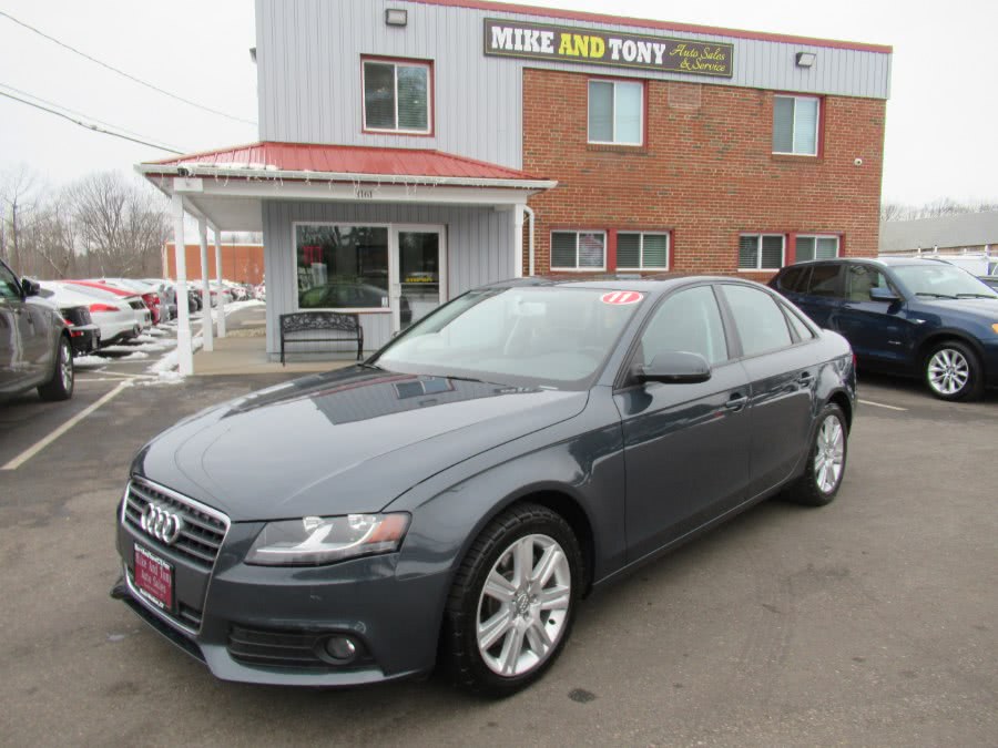 2011 Audi A4 4dr Sdn CVT FrontTrak 2.0T Premium, available for sale in South Windsor, Connecticut | Mike And Tony Auto Sales, Inc. South Windsor, Connecticut