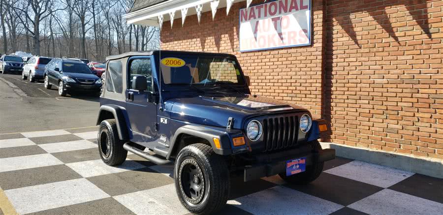 2006 Jeep Wrangler 2dr X, available for sale in Waterbury, Connecticut | National Auto Brokers, Inc.. Waterbury, Connecticut