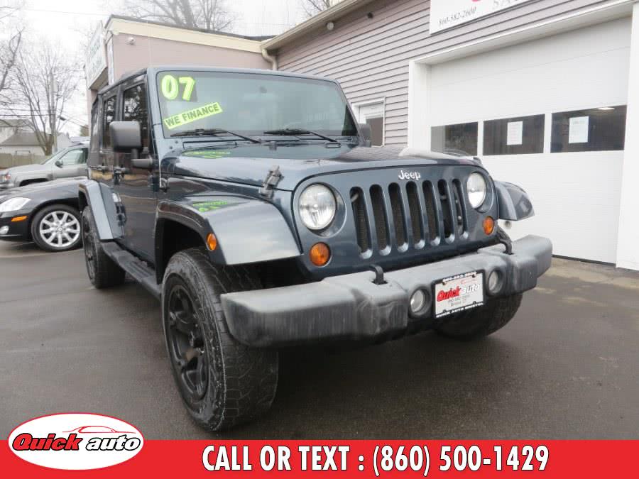 2007 Jeep Wrangler 4WD 4dr Unlimited Sahara, available for sale in Bristol, Connecticut | Quick Auto LLC. Bristol, Connecticut