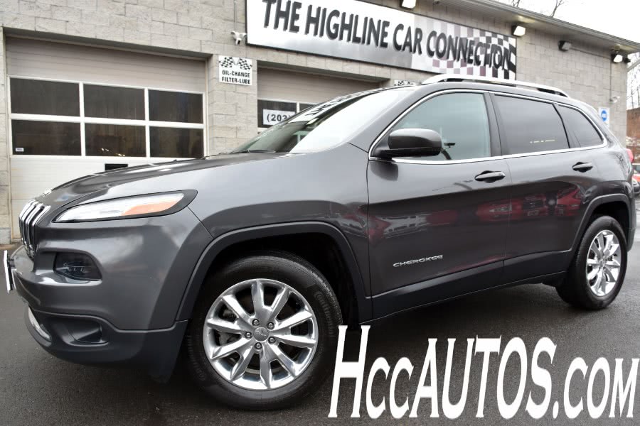 2016 Jeep Cherokee 4WD 4dr Limited, available for sale in Waterbury, Connecticut | Highline Car Connection. Waterbury, Connecticut