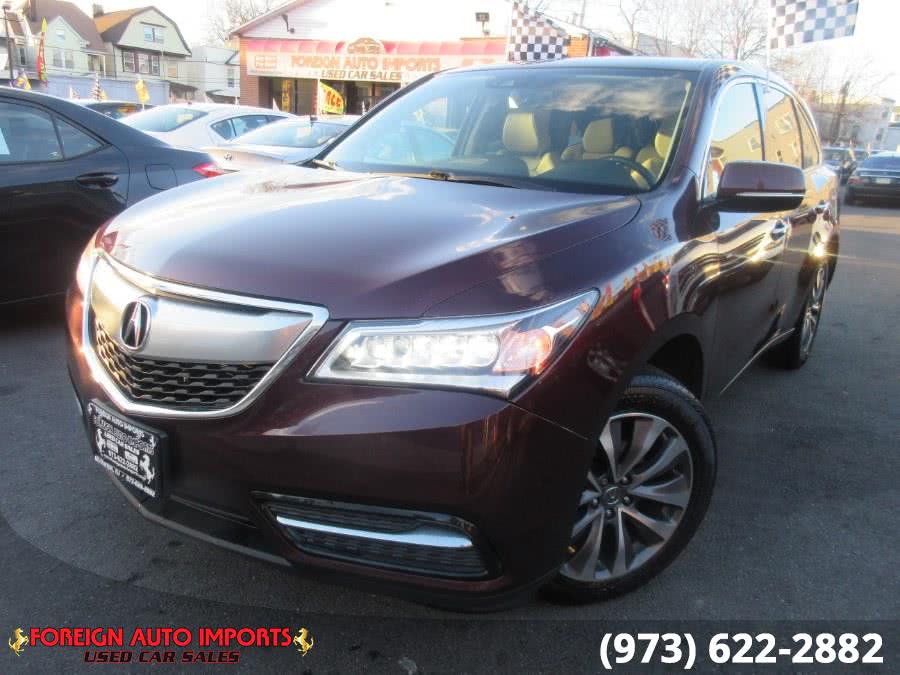 2016 Acura MDX SH-AWD 4dr w/Tech, available for sale in Irvington, New Jersey | Foreign Auto Imports. Irvington, New Jersey