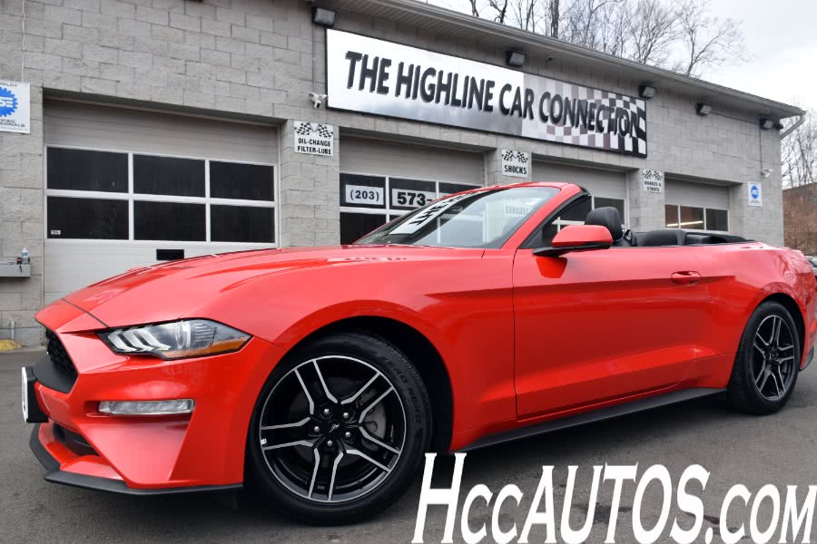 2018 Ford Mustang EcoBoost Premium Convertible, available for sale in Waterbury, Connecticut | Highline Car Connection. Waterbury, Connecticut