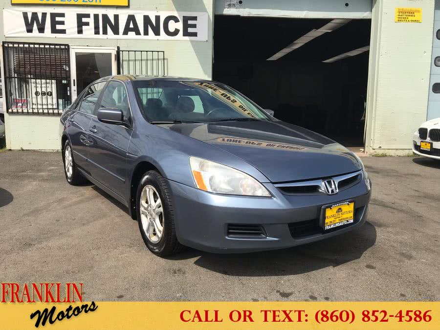 2007 Honda Accord Sdn 4dr I4 AT EX-L, available for sale in Hartford, Connecticut | Franklin Motors Auto Sales LLC. Hartford, Connecticut