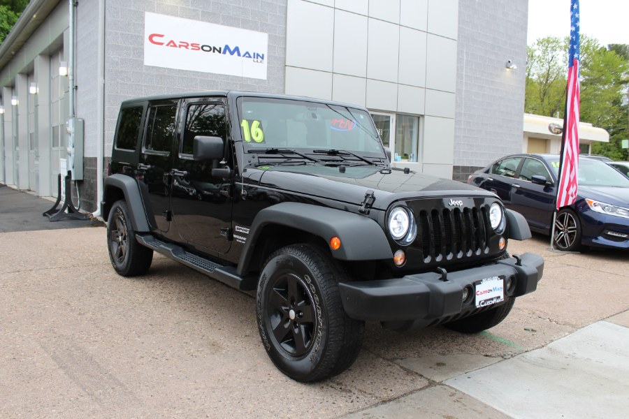 2016 Jeep Wrangler Unlimited 4WD 4dr Sport, available for sale in Manchester, Connecticut | Carsonmain LLC. Manchester, Connecticut