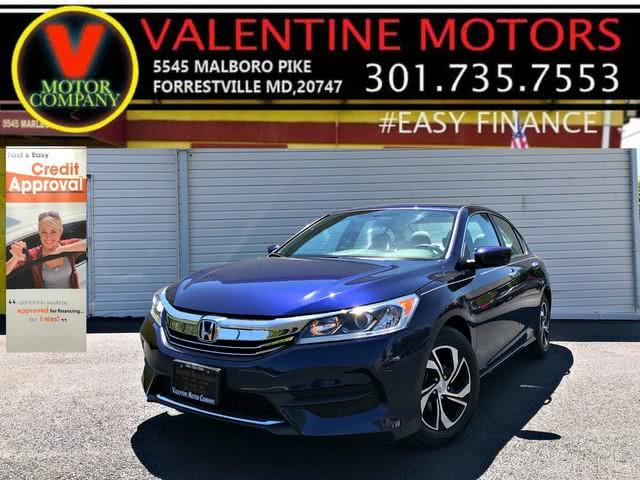 2016 Honda Accord Sedan LX, available for sale in Forestville, Maryland | Valentine Motor Company. Forestville, Maryland