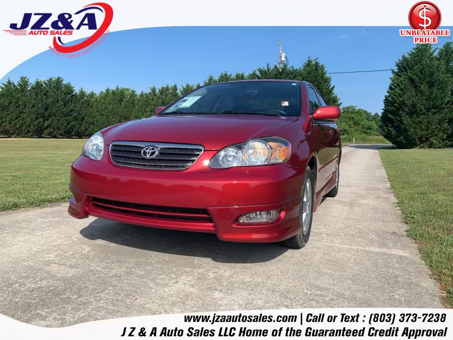 2005 Toyota Corolla 4dr Sdn S Auto, available for sale in York, South Carolina | J Z & A Auto Sales LLC. York, South Carolina