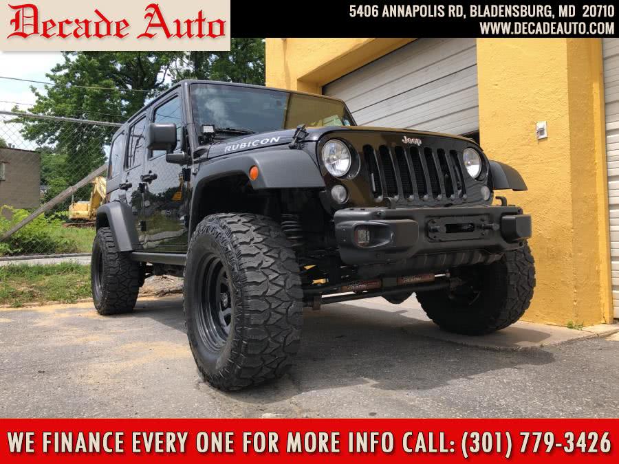2016 Jeep Wrangler Unlimited 4WD 4dr Rubicon, available for sale in Bladensburg, Maryland | Decade Auto. Bladensburg, Maryland