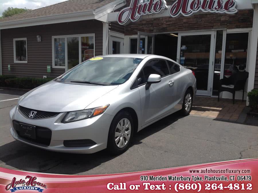 2012 Honda Civic Cpe 2dr Auto LX PZEV, available for sale in Plantsville, Connecticut | Auto House of Luxury. Plantsville, Connecticut